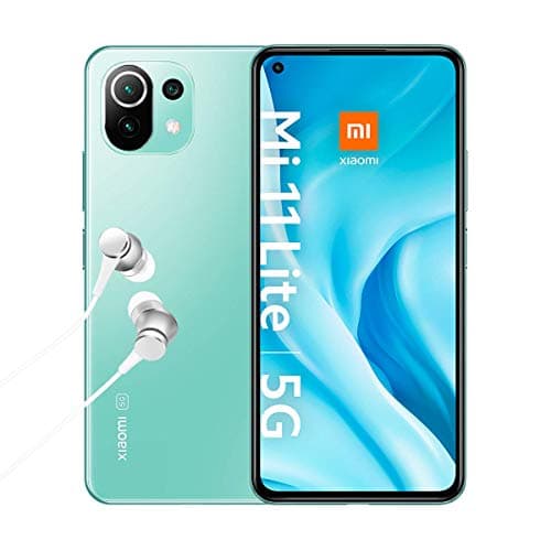 Image of Xiaomi Mi 11 Lite 5G + Headphones (16.63 cm (6.55 inches) FHD+ Display, 128 GB Internal Memory, 8 GB RAM, 64 MP Triple Rear Camera, 20 MP Front Camera, Dual SIM, Android 11, Green