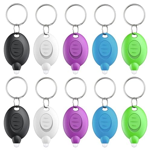 Image of Uniclife 10 Pack LED Keychain Flashlight Mini LED Keychain Light 12 Lumen Portable Ultra Bright Battery Powered Key Ring Torch for Outdoor Camping Hiking and Emergency Lighting, 5 Colors of Shells