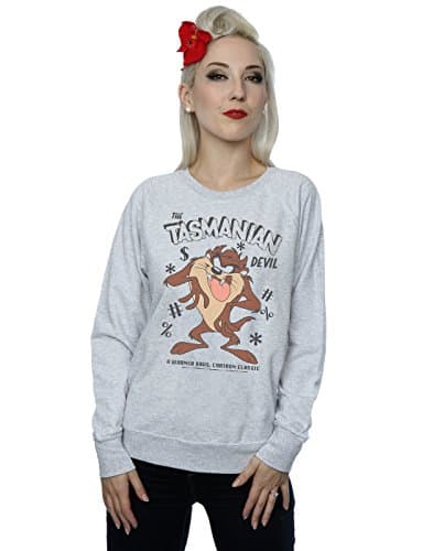 Image of LOONEY TUNES Women's Vintage Tasmanian Devil Sweatshirt XX-Large Heather Grey