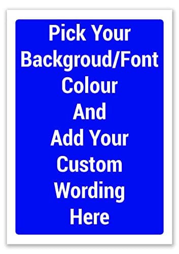 Image of Personalised Custom Sign Builder, Tough Durable Rust-Free Weatherproof PVC Sign for Indoor and Outdoor Use (A3 (297mm x 420mm))