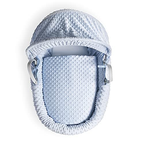 Image of Clair de Lune Dimple Moses Basket Bedding Set (Basket NOT included) - Blue