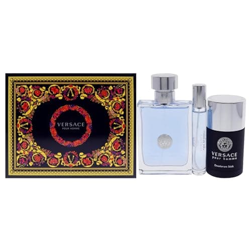 Image of Versace Dylan Blue Pour Homme 3 Piece Gift Set: Eau De Toilette 100ml - Deodorant Stick 75ml - Eau De Toilette 10ml