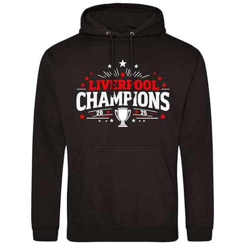 Image of Adult Liverpool Champions Hoodie Football Design Scousers for Men Women Sports Event Fan Gift, XL, Black