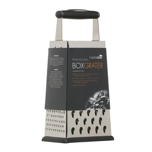 Image of MasterClass Non-Slip Stainless Steel Box Grater with Handle, 24.5 cm (9.5"), Silver