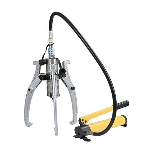 Image of KATSU Split-Unit Hydraulic Gear Puller 20 Ton with Manual Pump, 3 Jaws Manual Hydraulic Press Pulley Gear Wheel Bearing Motor Hub Splitter Seperator Remover 450583