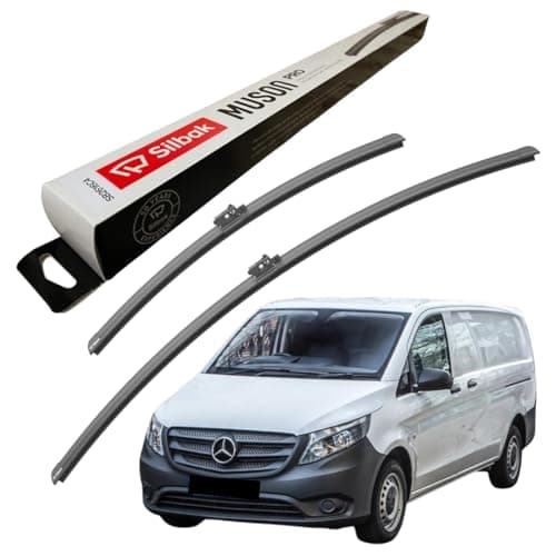 Image of Silbak Windscreen Wipers, fits for MERCEDES-BENZ VITO (2014 ONWARDS) Front Wiper Blades, 700mm/450mm