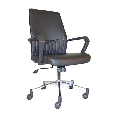Image of Alphason,AOC3122-BLK,Brooklyn Black Designer faux leather Low Back chair,Black Designer faux