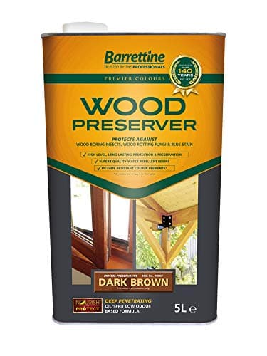 Image of Barrettine Premier Wood Preserver - Dark Brown - 5L