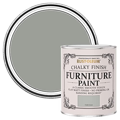 Image of Rust-Oleum Green Upcycled Furniture Paint in Chalky Finish - Chalk Green 750ml