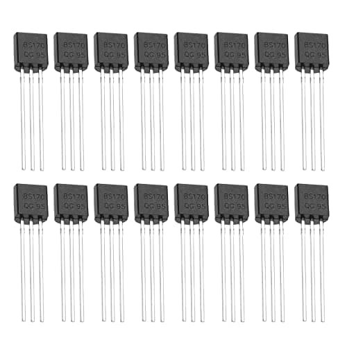 Image of eMagTech 50Pcs BS170 Mosfet Transistor Replacement N Channel Rectifier MOSFET Tube N-channel Field Effect Tubes Accessories for Electronic DIY Project DC Motor Control