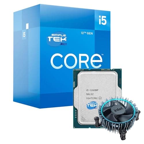 Image of SIMPLETEK - i5 12400F Desktop Processor - Socket LGA 1700-6 Core / 12 Thread - Version with Heatsink Included (Requires Dedicated Video Card)
