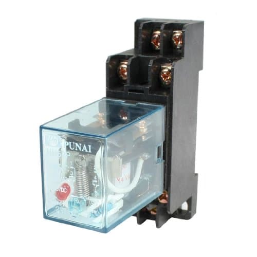 Image of sourcing map HH52P AC 24V Coil DPDT 8 Pins Electromagnetic Power Relay w DYF08A Base