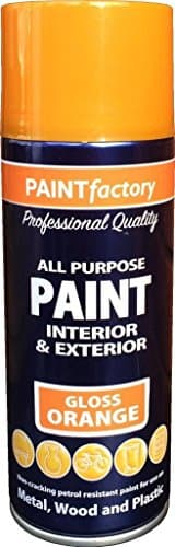 Image of 400ml All Purpose Orange Gloss 1745PR Spray Can Household Car Van Bike Aerosol Paint (1 Pack)