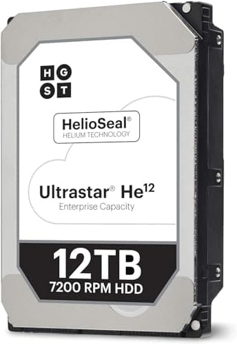 Image of HGST Ultrastar He12 | HUH721212ALE601 | 0F27454 | 12TB 7200 RPM 256MB SATA 6.0Gb/s 3.5" Cache | 512E | BitLocker Hard Drive Encryption | Power Disable Function |