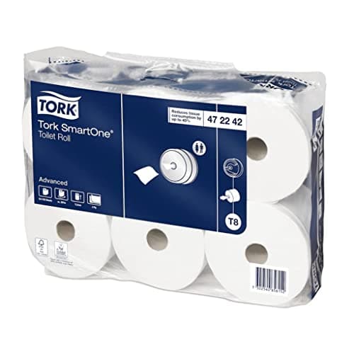 Image of Tork SmartOne Toilet Roll White T8, Advanced, 2-Ply, 6 x 1150 Sheets, 472242