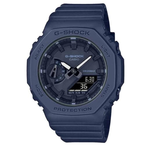 Image of Casio G-Shock Digital Watch with Stopwatch, Countdown Timer, World Time, Alarm Light Functions, 200m Water Resistance, Resin Case Band, Blue, Women's, 42mm