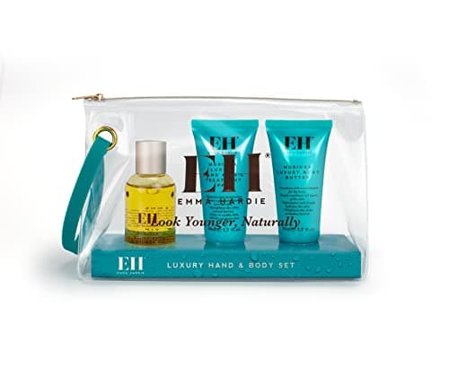Image of Emma Hardie 3pcs Luxury Hand and Body Set, Pack Includes: 50ml Moringa Luxury Bath & Shower Oil, 50ml Moringa Luxury Body Butter & 50ml Moringa Luxury Hand & Nail Treatment, Vegan & Cruelty Free
