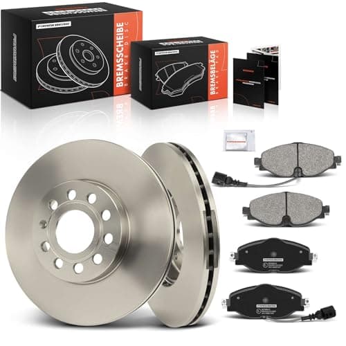 Image of Frankberg Brake Kit incl. 2x Brake Disc + 4x Brake Pad Front Compatible with O.c.t.a.v.i.a III Estate 5E5 5E6 K.a.r.o.q ND7 NU7 Replace# JZW615301J,5C0615301A