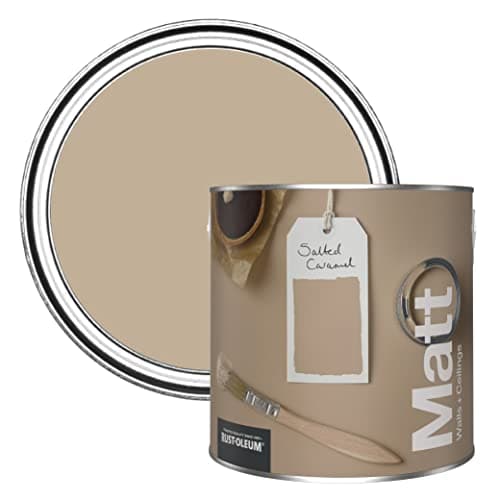 Image of Rust-Oleum Colours Matt Emulsion Wall and Ceiling Paint - Salted Caramel 2.5L