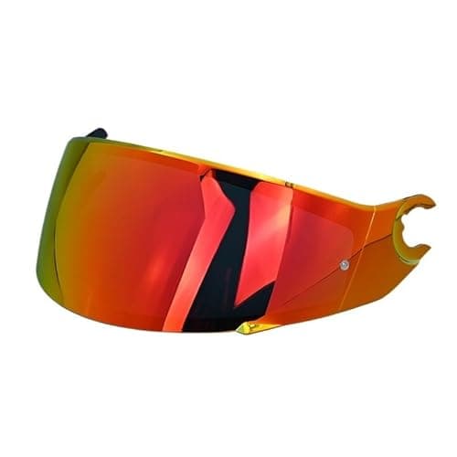 Image of ZYAURA F For SHARK D Skwal D-Skwal 2 Spartan Helmet Visor Full Face Replacement Helmet Lens Visor Accessories Capacete Windshield Y (Color : Red Gold)