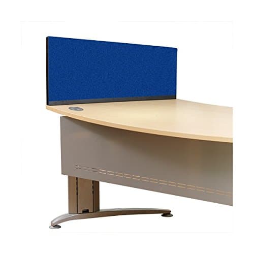 Image of Panelwarehouse Angled Desk Divider Partition Screens Desktop - 5 Widths & 11 Double Sided Pinnable Fabric Colours (Blue, 800mm x 400mm x 300mm)