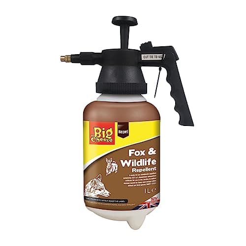 Image of The Big Cheese Fox & Wildlife Repellent – 1 L Pressure Sprayer. Ready-to-Use Pump Action Sprayer. Humane Deterrent. Ideal for Gardens, Flowerbeds, Vegetable Patches and Patio Areas