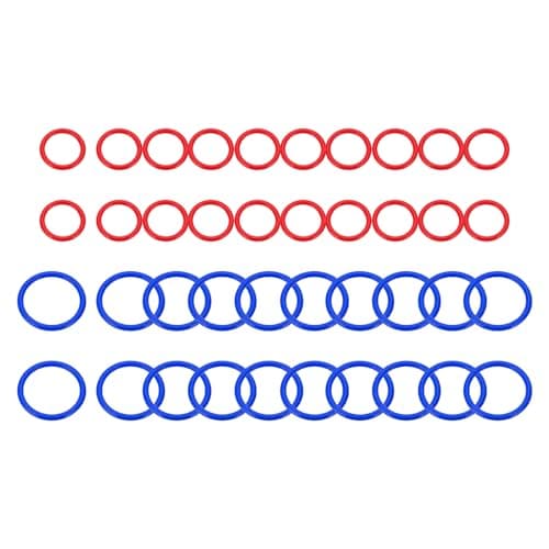 Image of PATIKIL Plastic Toss Ring 2 Sizes, 40 Pack Sports Rings Toss Game Speed and Agility Practice Rings for Carnival Outdoor Games Supplies Bean Bags Throwing Yard Games, Red/Blue