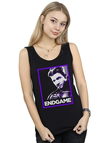 Image of Marvel Women's Avengers Endgame Hawkeye Poster Vest Black Small