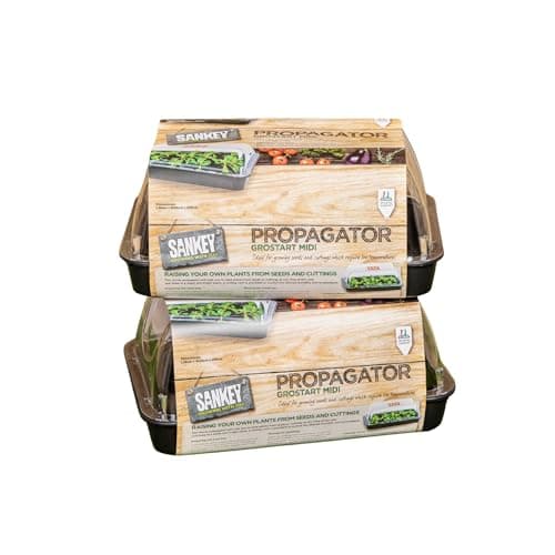 Image of Samuel ALEXANDER 2 x 38cm Unheated Seed Starter Trays Grostart Midi Propagators Indoor Seedling Planters