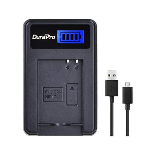 Image of DuraPro Rapid LCD USB Charger Replacement for Canon NB-10L; PowerShot G15, G16, G1X, G3X, SX40 HS, SX40HS, SX50 HS, SX60 HS Digital Cameras