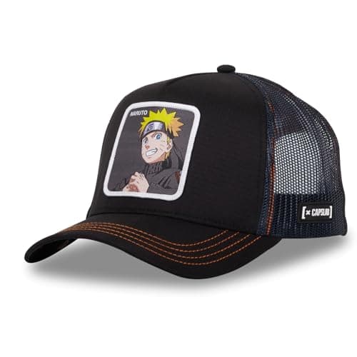 Image of Capslab Naruto Shippuden Ripstop Black Adjustable Trucker Cap