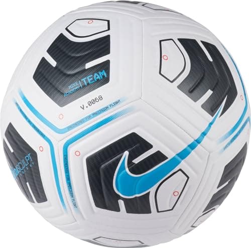 Image of NIKE CU8047-102 Academy Recreational soccer ball Unisex Adult WHITE/BLACK/LT BLUE FURY Size 4