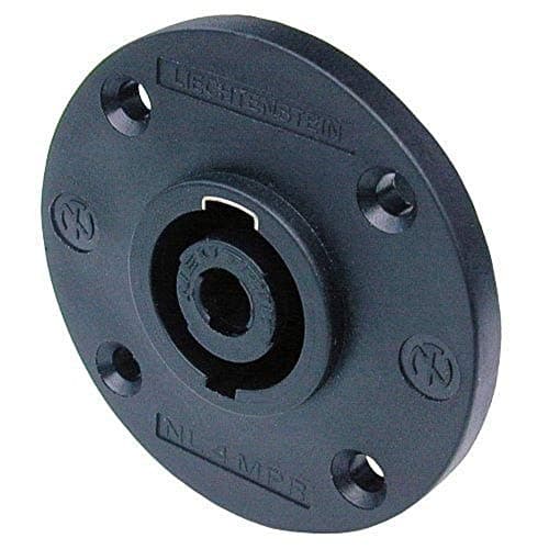 Image of Neutrik NL4MPR - Black 4-Pole Speakon Female Connector - 4 Pin - Indoor/Outdoor - Speaker Amplifier Compatible - Connecting Speakers to Amplifiers