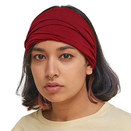 Image of CHARM Red Bandana Headbands for Men and Women – Head Bands Runners Fitness Sports M
