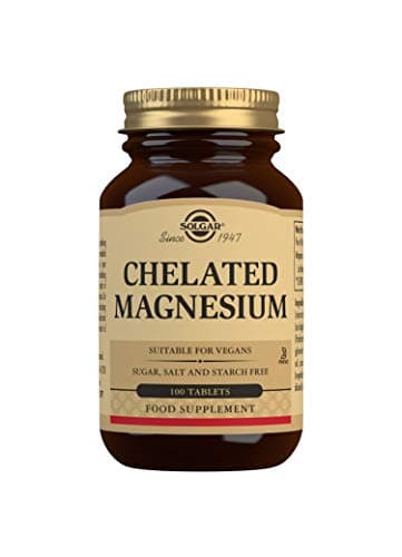 Image of Solgar Chelated Magnesium - Supports Muscle and Nervous System - Mind Balance - Energy Release and Reduces Tiredness - Brown, 100 Tablets