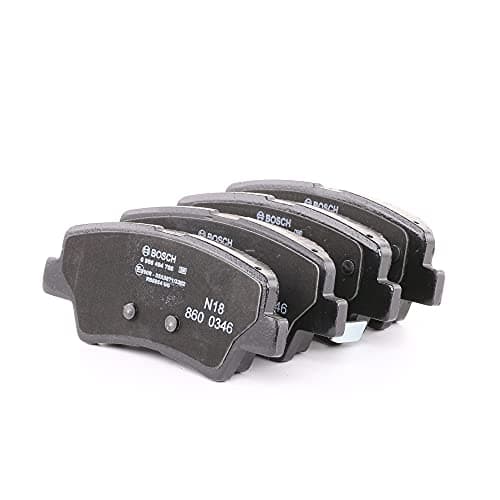 Image of Bosch BP1942 - Brake Pads Car Rear Axle - Bosch Quality - Reduced Noise and Dust - ECE-R90 Certified - Copper-Free - 1 Set of 4 Pads
