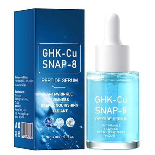 Image of Copper Peptide Serum with GHK-Cu & SNAP-8, Anti Wrinkle Firming Face Serum, Deeply Nourishing & Brightening Peptide Complex for Youthful Skin, 30ml (Blue(1 PC))