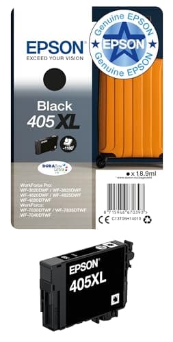 Image of Epson 405XL Black Suitcase High Yield Genuine, DURABrite Ultra Ink,XL High Capacity