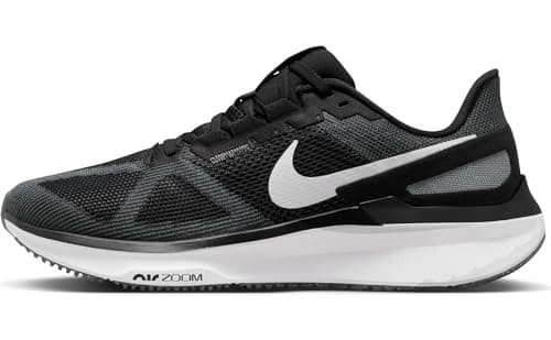 Image of Nike Men's Air Zoom Structure 25 Road Running Shoe, Black/White/Iron Grey, 6