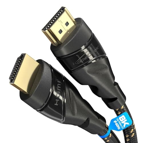 Image of HDMI Cable 8K / 4K – with A.I.S Shielding, Nylon braiding – 0.25m – Designed in Germany (supports all HDMI devices like PS5/Xbox/Switch – 8K@60Hz, 4K@120Hz, High Speed, black) by CableDirect