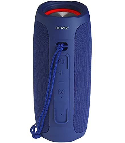 Image of Denver BTV-220 Portable Bluetooth Speaker Cannon - LED Light Effects – Rechargeable Battery – USB & Micro SD – AUX In – Handsfree Speaker Phone - UK Version