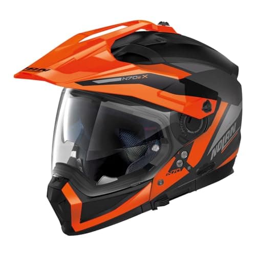 Image of Nolan N70-2 X Stunner 2023 N-COM Helmet (Black/Orange, L (60))