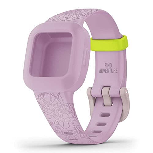 Image of Garmin Official vívofit jr. 3 Replacement Band, Accessory band only, Original accessory, Silicone, Lilac Floral