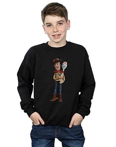 Image of Disney Boys Toy Story 4 Woody And Forky Sweatshirt Black 5-6 Years