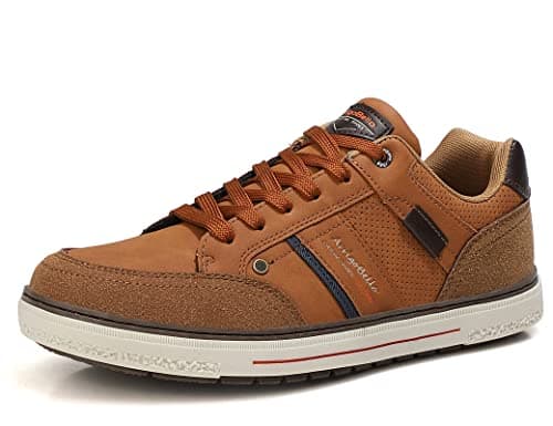 Image of ARRIGO BELLO Mens Shoes Casual Trainers Walking Jogging Comfortable Fashion Outdoor Travel Lightweight Business Size 41-46(A3 Brown, Size_7)