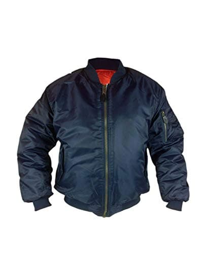 Image of Gillicci Mens Heavy Padded MA1 Type Army Biker Doorman Bomber Jacket Coat S-5XL (Navy Blue, Medium)