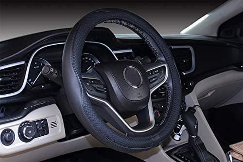 Image of Mayco Bell Car Steering Wheel Cover for Men and Women Anti-Slip, Safety, Soft, Breathable (Black)