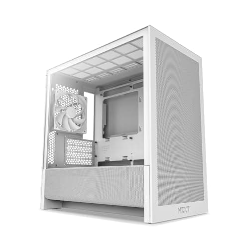 Image of NZXT H3 Flow – Micro-ATX PC Case – Optimized Airflow – Includes 1 x 120mm Rear Fan – Supports Full-Sized GPUs – Fits 280mm Front, 240mm Top Radiator – Back-Connect Motherboard – White