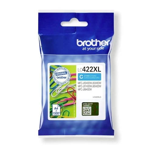 Image of Original Brother LC-422XLC Cyan Ink Cartridge for 1,500 Pages for MFC-J5340DW, MFC-J5345DW, MFC-J5740DW, MFC-J6540DW, MFC-J6940DW
