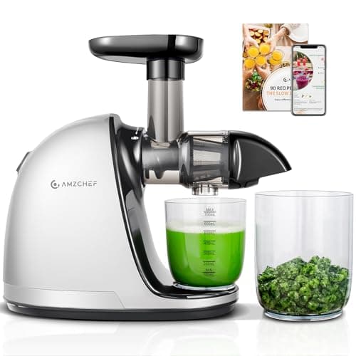 Image of AMZCHEF Juicer Machines - Cold Press Slow Juicer - Masticating Juicer for Whole Fruits and Vegetables - Delicate Chew No Need to Filter
